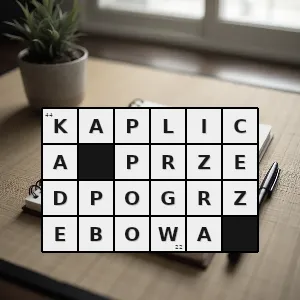 Rozwiązanie krzyżówki: kaplica na cmentarzu w której odbywa się nabożeństwo przed pochówkiem - kaplica przedpogrzebowa | hasła, synonimy i podpowiedzi Hasło krzyżówkowe kaplica na cmentarzu w której odbywa się nabożeństwo przed pochówkiem - kaplica przedpogrzebowa – rozwiązanie, synonimy, podpowiedzi i definicje krzyżówkowe